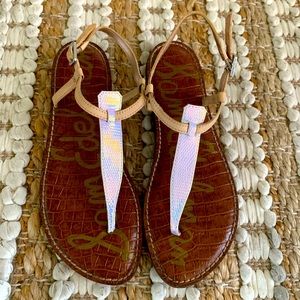 Sam Edelman Size 7 ½ Tan/Metallic